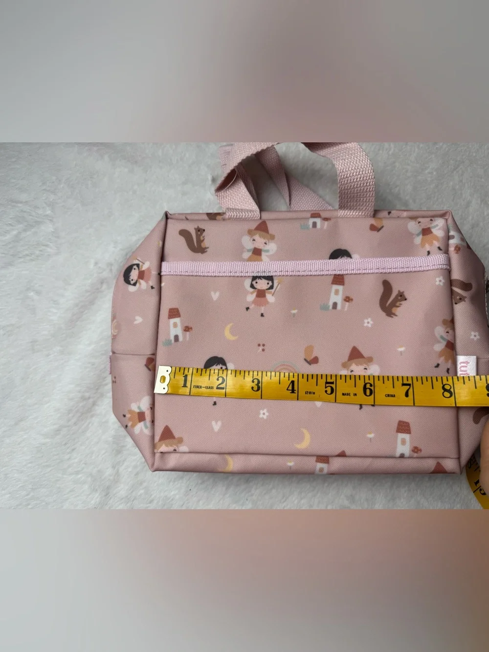 NWOT Fairy Print Kids Backpack Lunch Bag Pink 8 in x 7 in